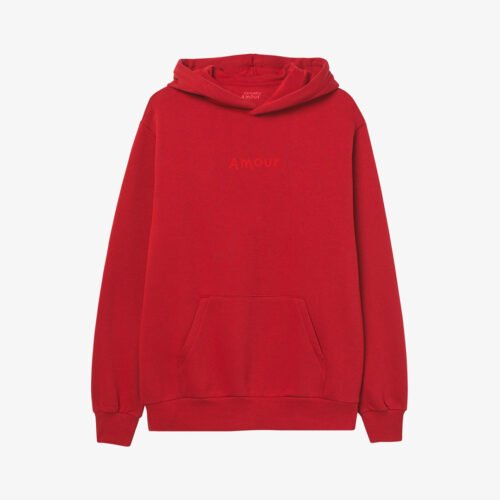 Moletom Cotton Vermelho / Minimalista Bordado Amour Moletom Cotton Amour - Full Red