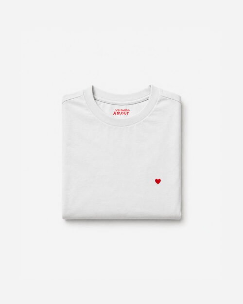 Camiseta Basique Coração - Class Branca Camiseta Basique Coração - Class Branca