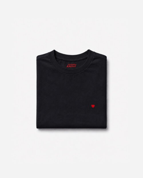 Camiseta Basique Coração - Class Preta Camiseta Basique Coração - Class Preta