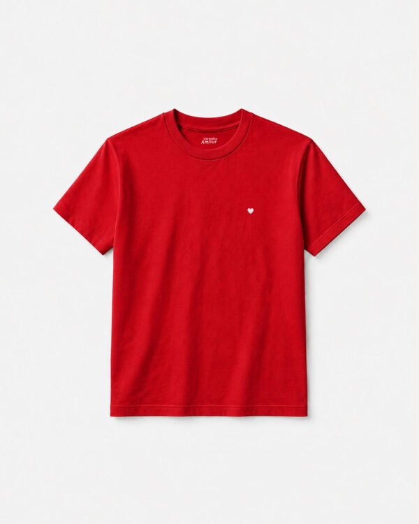 Camiseta Basique Coração - Vermelha Camiseta Basique Coração - Vermelha