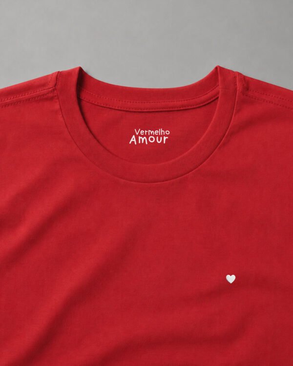 Camiseta Basique Coração - Vermelha Camiseta Basique Coração - Vermelha