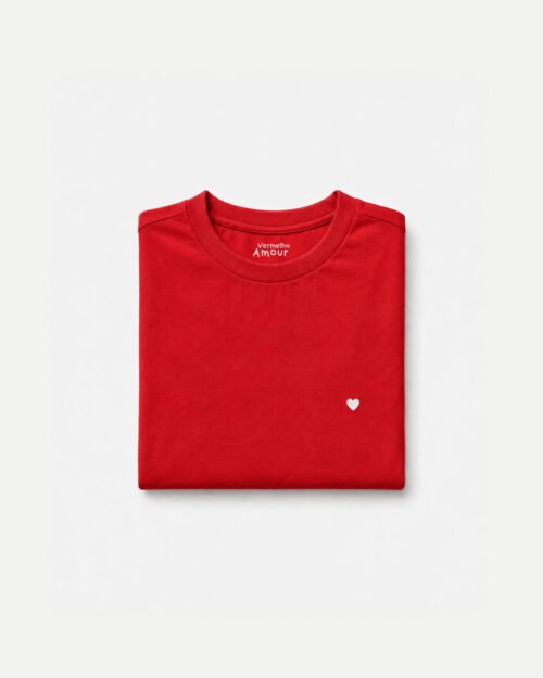 Camiseta Basique Coração - Vermelha Camiseta Basique Coração - Vermelha