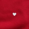 Moletom Vermelho Básico / Coração Micro Branco Relevo Moletom Básico Coração - Rouge Blanc