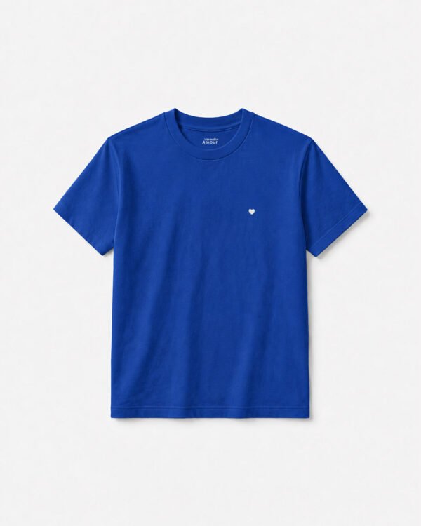 Camiseta Basique Coração - Azul Royal