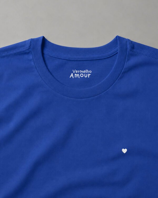 Camiseta Basique Coração - Azul Royal