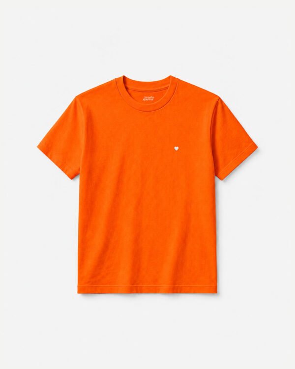 Camiseta Basique Coração - Tangerina Camiseta Basique Coração - Tangerina