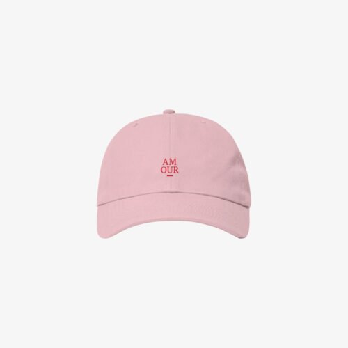 Boné Dad Hat Rosa Bebê / Logo Amour Vermelho Boné Dad Hat Amour - Framboise