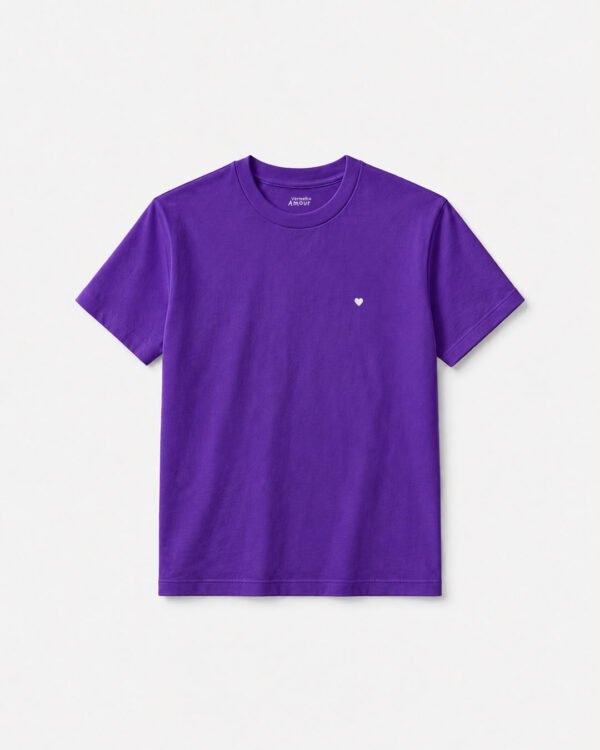 Camiseta Basique Coração - Roxa Camiseta Basique Coração - Roxa