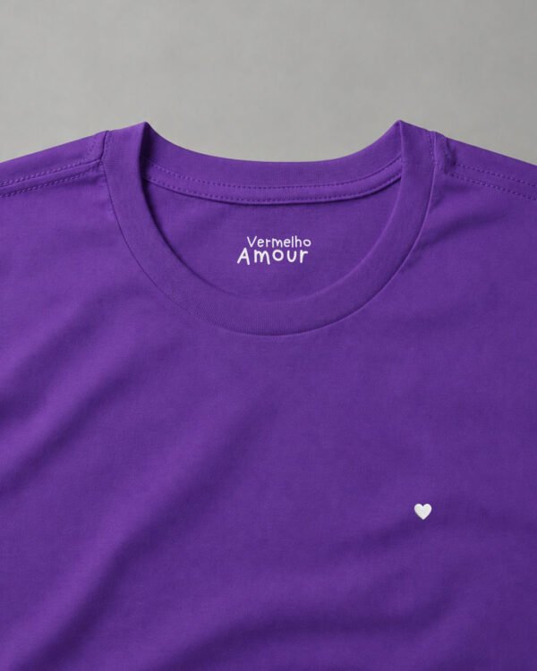 Camiseta Basique Coração - Roxa Camiseta Basique Coração - Roxa