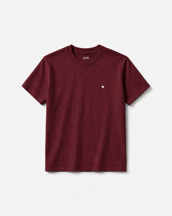 Camiseta Basique Coração - Bordô Camiseta Basique Coração - Bordô