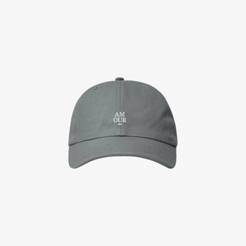 Boné Dad Hat Pérola Cinza / Logo Amour Branco Boné Dad Hat Amour - Pérola Cinza