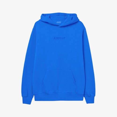 Moletom Cotton Ultramarine / Minimalista Bordado Amour Moletom Cotton Amour - Ultramarine