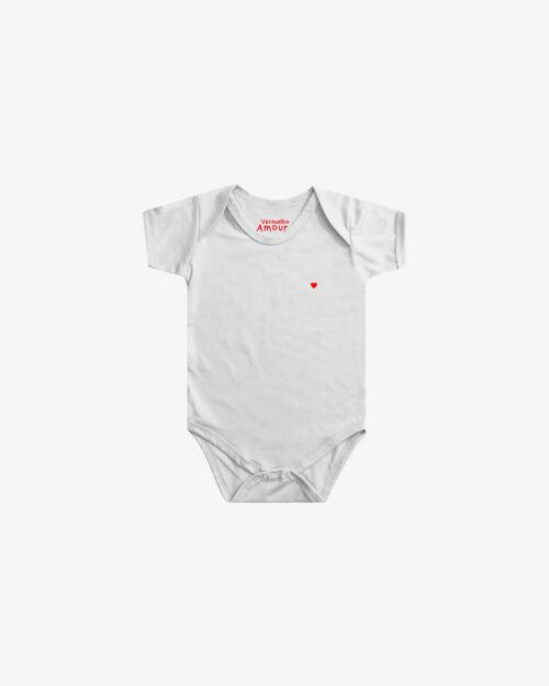 Body Bebê Coração - Class Branco Body Bebê Coração - Class Branco