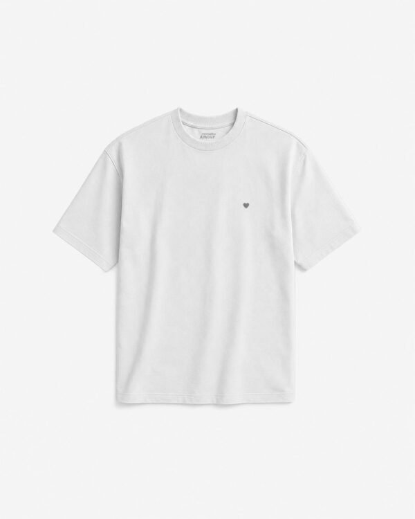 Camiseta Cotton Coração - Grizo Branca