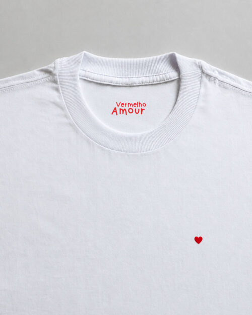 Camiseta Cotton Coração – Class Branca Camiseta Plus Size Cotton Coração - Class Branca