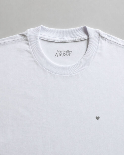 Camiseta Cotton Coração - Grizo Branca Camiseta Cotton Coração - Grizo Branca