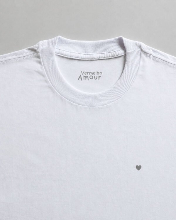 Camiseta Cotton Coração - Grizo Branca