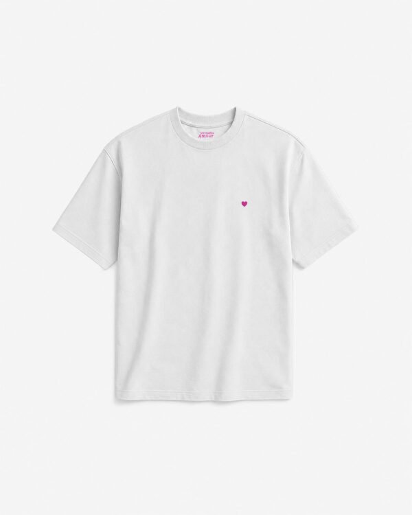 Camiseta Cotton Coração - Rosacre Branca
