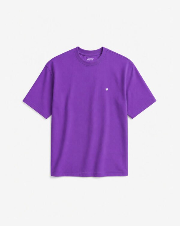 Camiseta Cotton Coração - Roxa Açaí