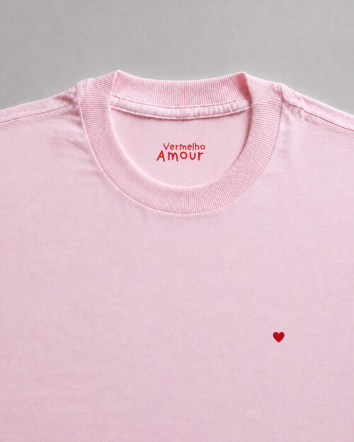 Camiseta Cotton Coração - Framboise
