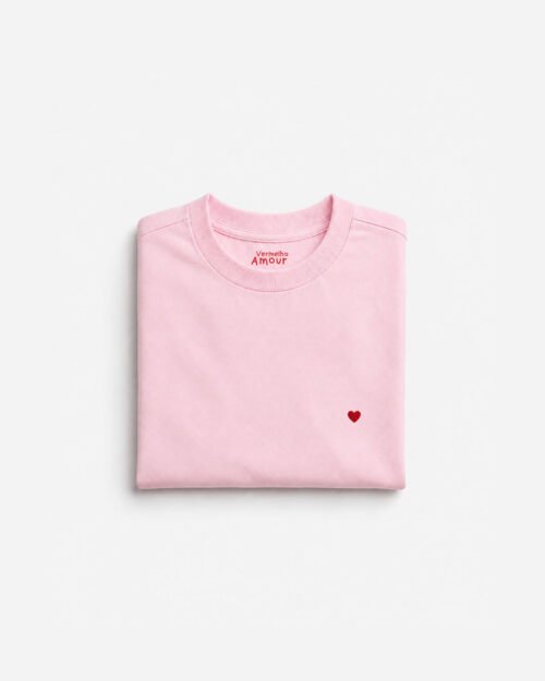Camiseta Cotton Coração - Framboise Camiseta Cotton Coração - Framboise