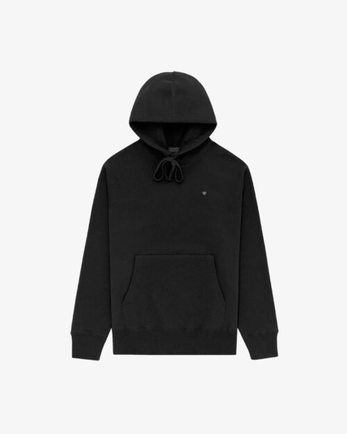 Moletom Super Cotton Preto / Coração Micro Cinza Moletom Cloud Coração - Grizo