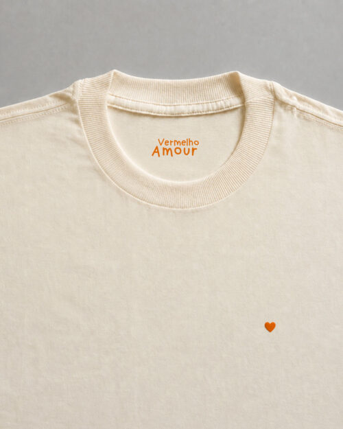 Camiseta Cotton Coração - Flor de Laranjeira Camiseta Cotton Coração - Flor de Laranjeira