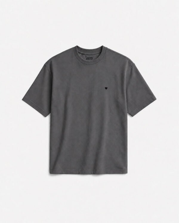 Camiseta Cotton Coração - Basalto