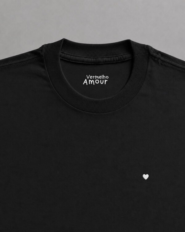 Camiseta Cotton Coração - Noir Blanc