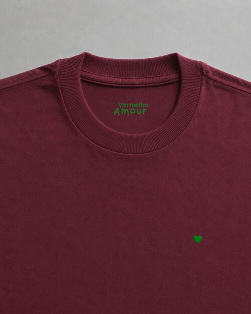 Camiseta Cotton Coração - Beterraba Camiseta Cotton Coração - Beterraba