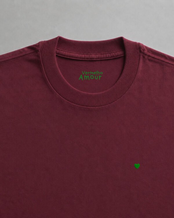 Camiseta Cotton Coração - Beterraba