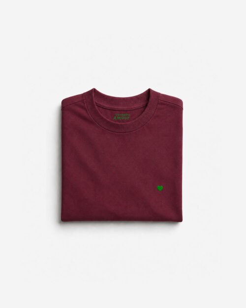 Camiseta Cotton Coração - Beterraba Camiseta Cotton Coração - Beterraba