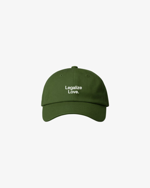 Boné Dad Legalize Love. Verde Escuro Boné Dad Hat Legalize Love - Verde Musgo