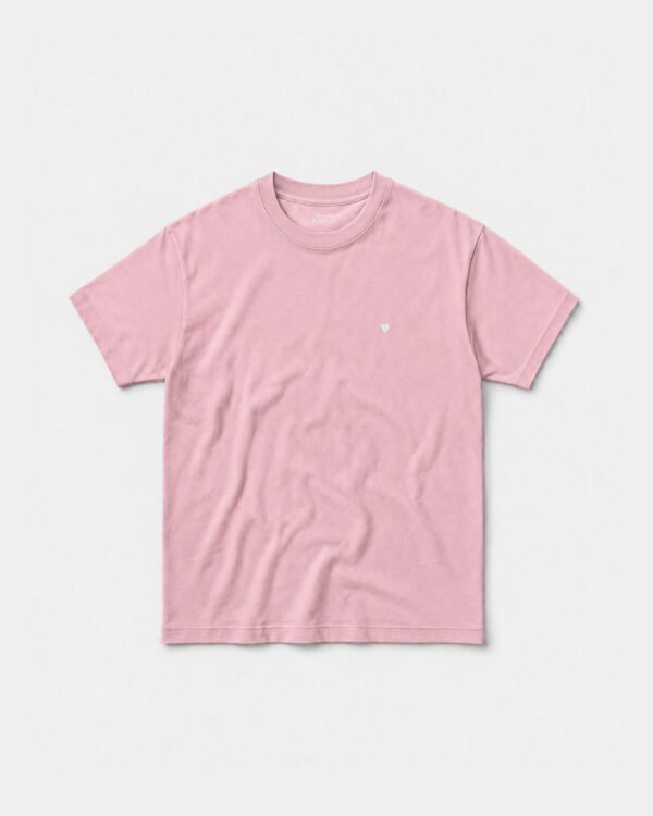 Camiseta Comfort Coração - Rosa Sal do Himalaia