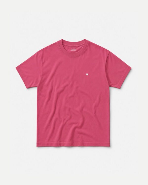 Camiseta Comfort Coração - Magenta Tropicale