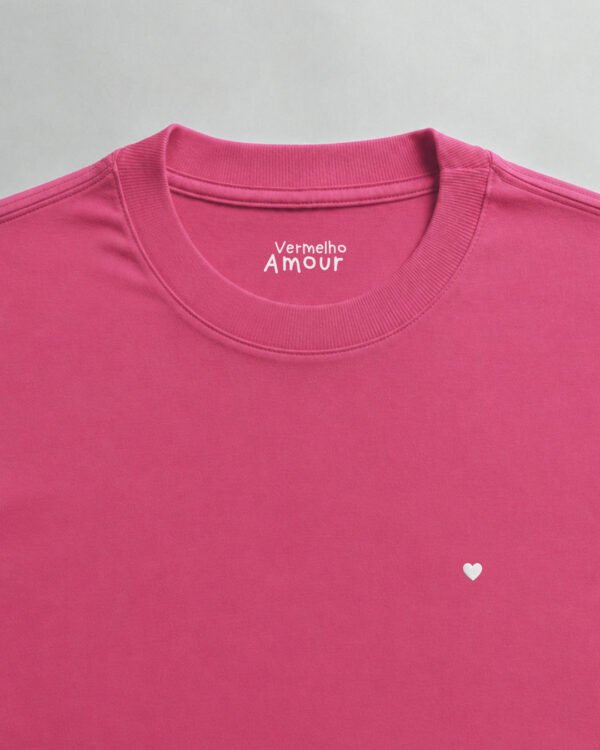 Camiseta Comfort Coração - Magenta Tropicale