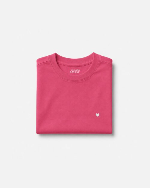 Camiseta Comfort Coração - Magenta Tropicale Camiseta Comfort Coração - Magenta Tropicale