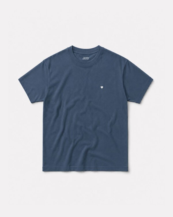 Camiseta Comfort Coração - Azul Pipa