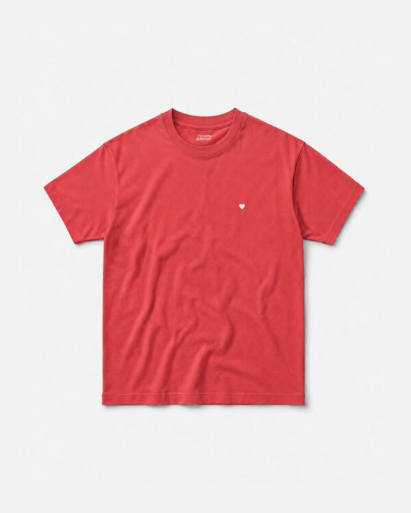 Camiseta Comfort Coração - Terracota