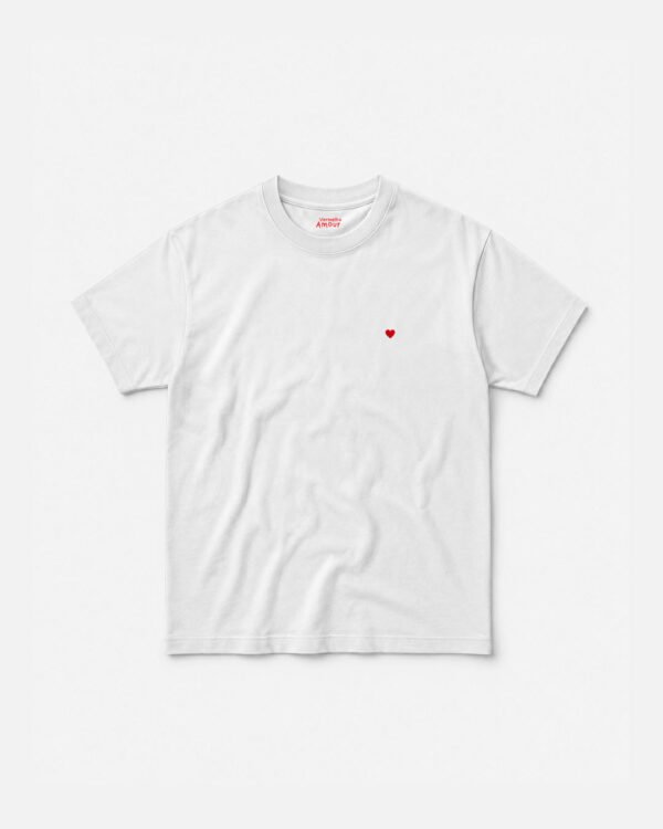 Camiseta Comfort Coração - Class Branca