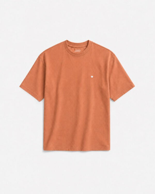 Camiseta  Cotton Coração - Cerâmica