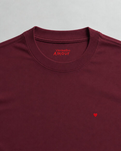 Camiseta Comfort Coração - Cherry Marie Camiseta Comfort Coração - Cherry Marie