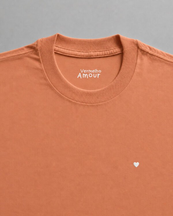 Camiseta  Cotton Coração - Cerâmica