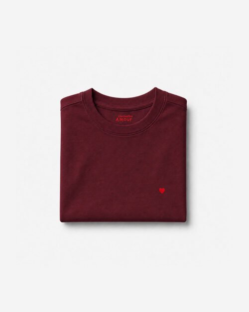Camiseta Comfort Coração - Cherry Marie Camiseta Comfort Coração - Cherry Marie
