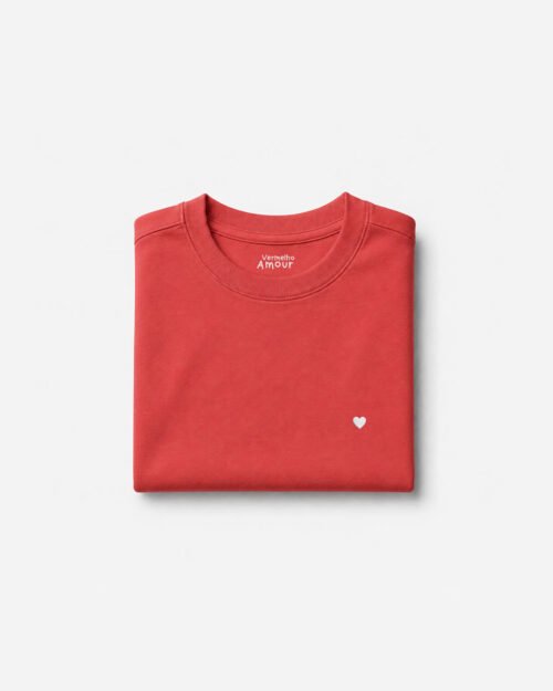 Camiseta Comfort Coração - Terracota Camiseta Comfort Coração - Terracota