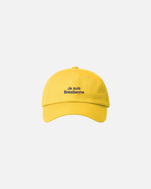 Boné Dad Hat Je suis Brésilienne - Amarelo Bleu