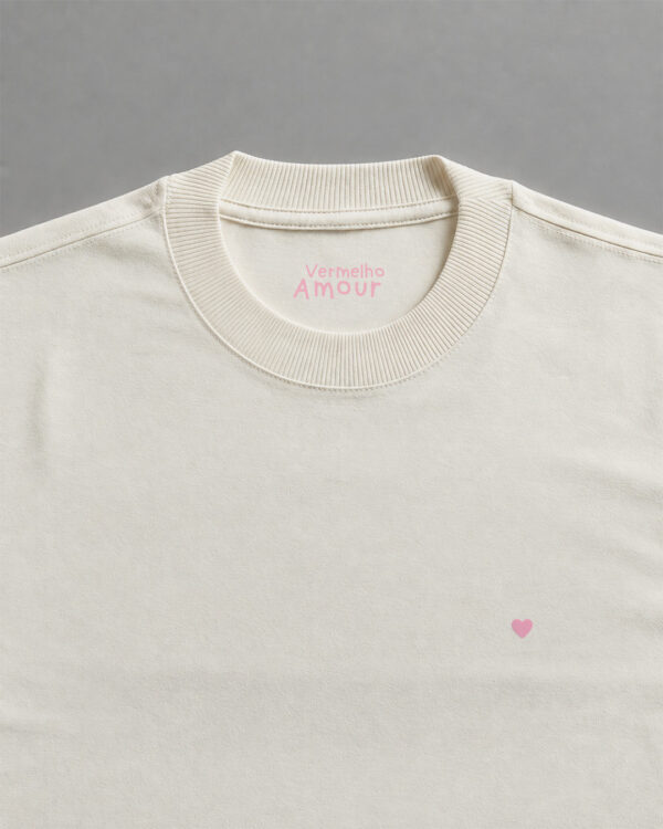 Camiseta Heavyweight Coração - Blush