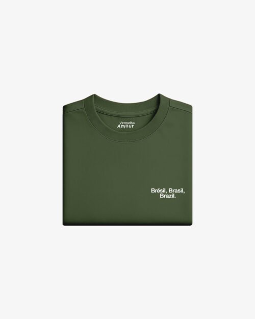 Camiseta Comfort Brésil, Brasil, Brazil - Azeitona Camiseta Comfort Brésil, Brasil, Brazil - Azeitona