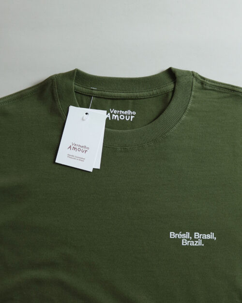 Camiseta Comfort Brésil, Brasil, Brazil - Azeitona Camiseta Comfort Brésil, Brasil, Brazil - Azeitona
