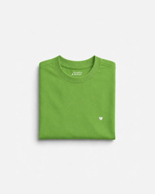 Camiseta Cotton Coração - Wasabi Camiseta Cotton Coração - Wasabi